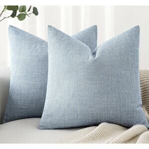 MIULEE Pack of 2 Decorative Linen Burlap Textured Pillow Covers